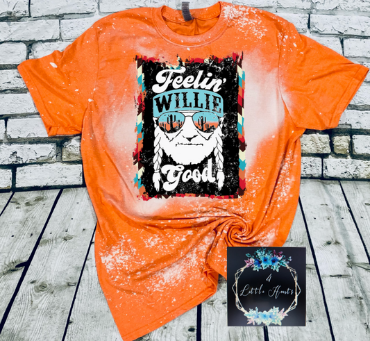 Feelin' willie good tee - 4 little hearts