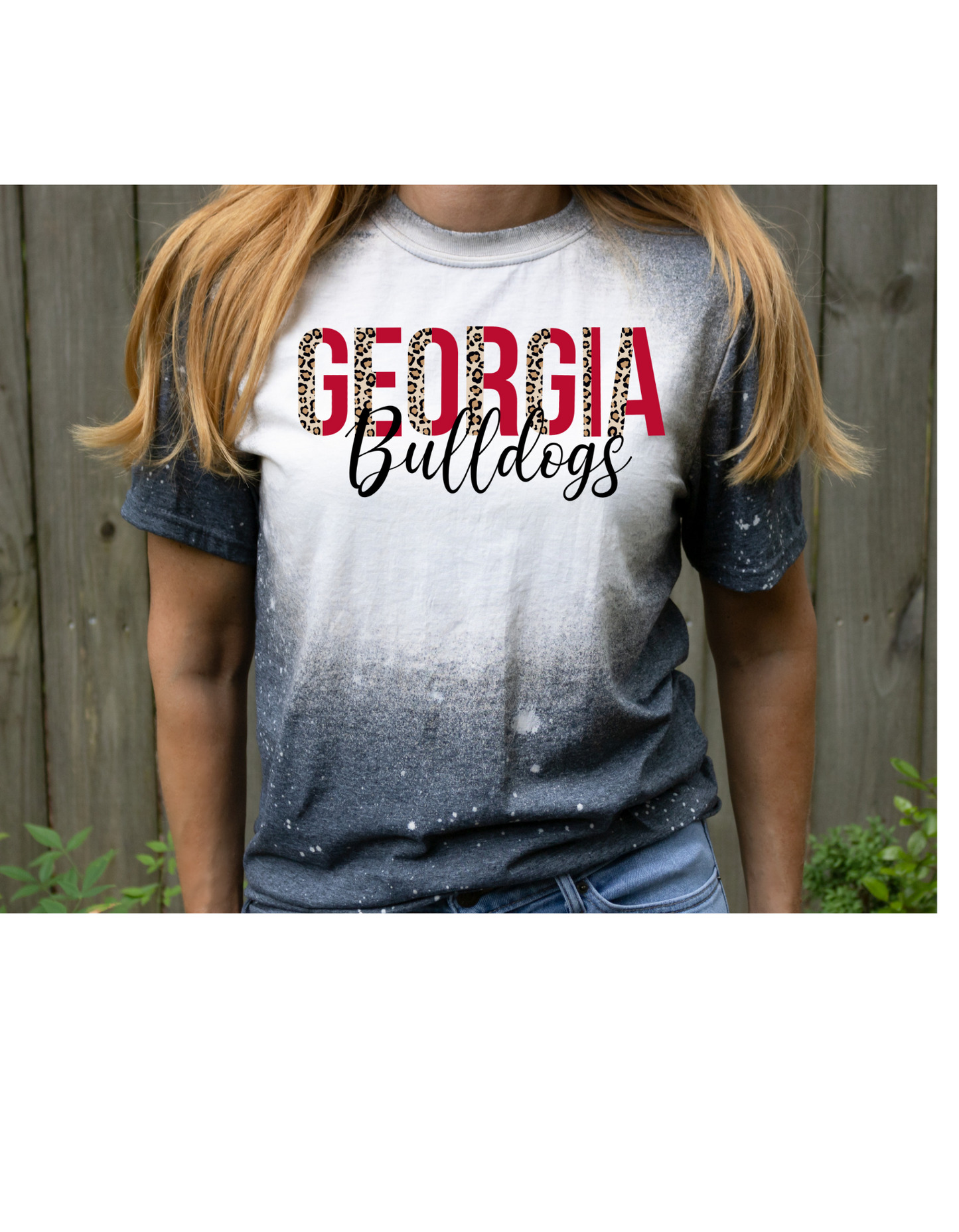 Georgia bulldogs bleached graphic tee