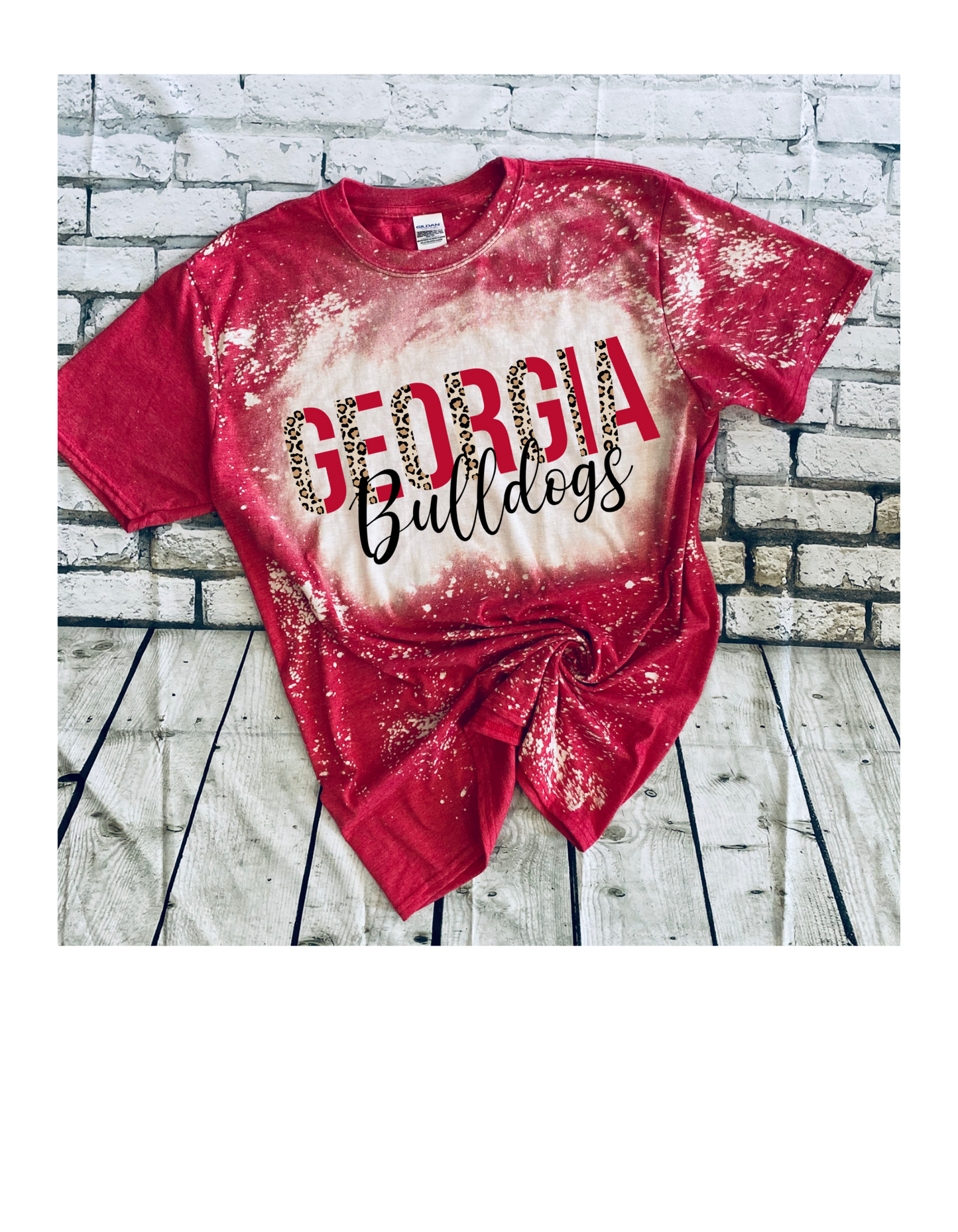 Georgia bulldogs bleached graphic tee