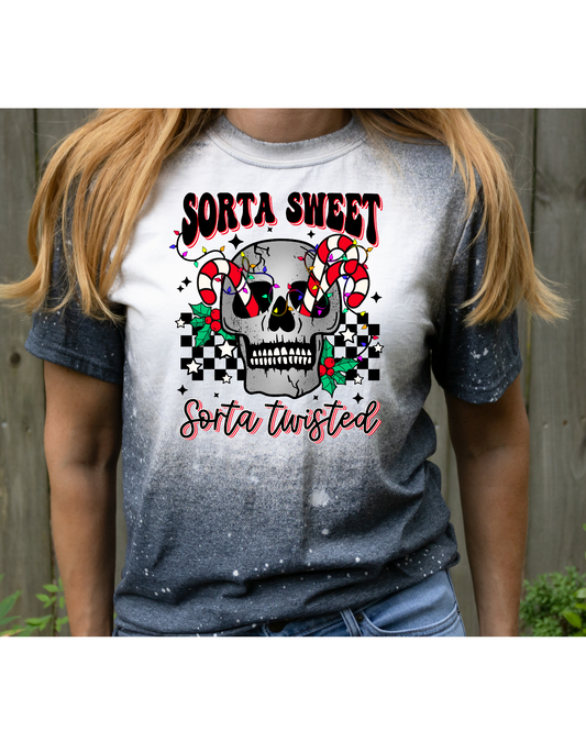 Sorta sweet sorta twisted bleached graphic tee