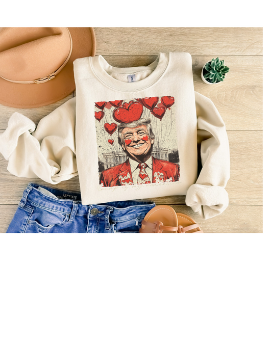 Trump valentine crewneck sweatshirt