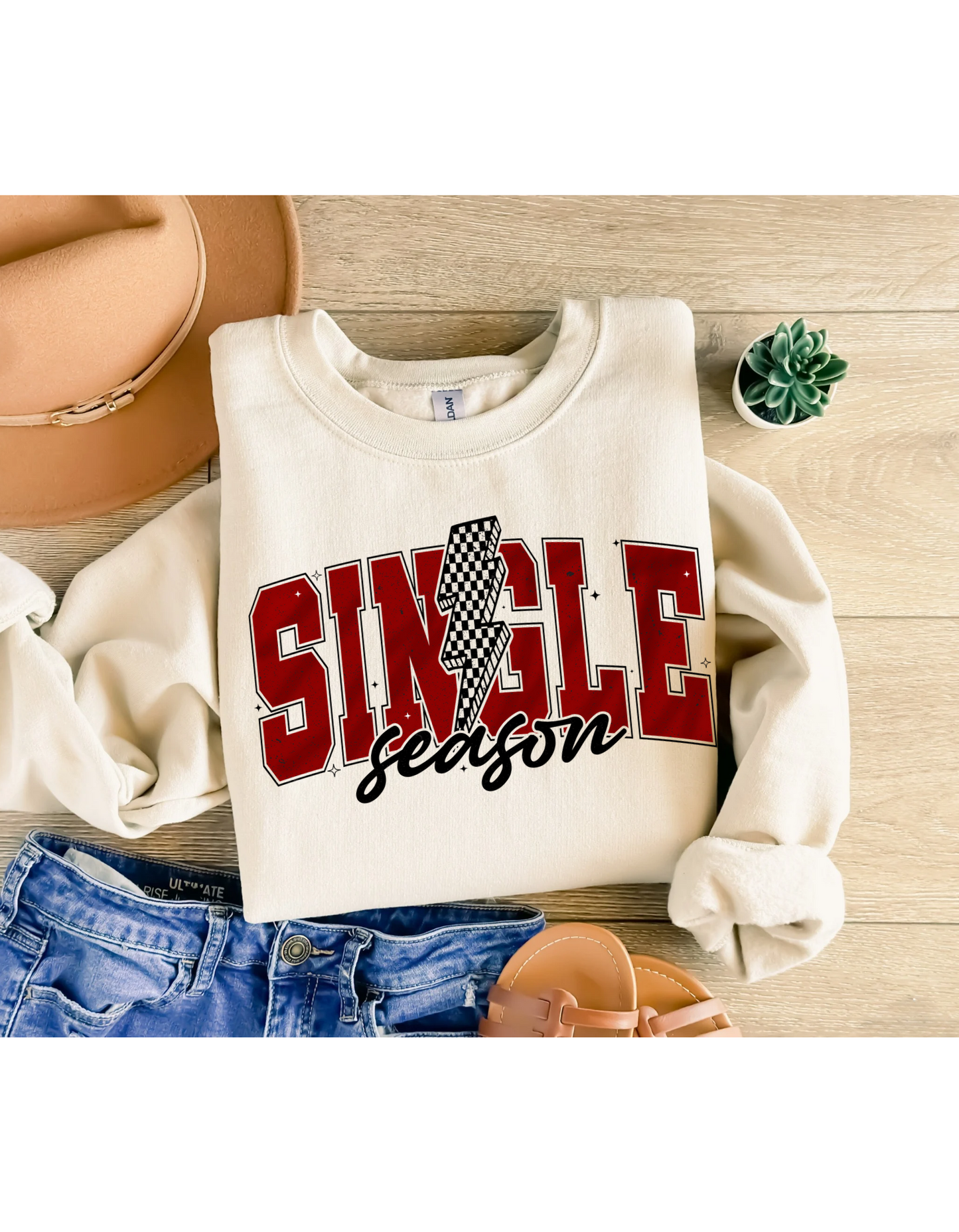 Single season crewneck sweatshirt