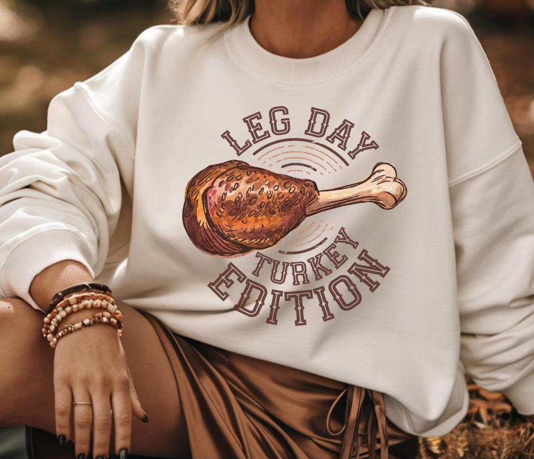 Leg day turkey edition crewneck sweatshirt