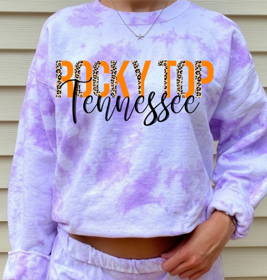 Rocky top tennesse tie dye sweatshirt - 4 little hearts