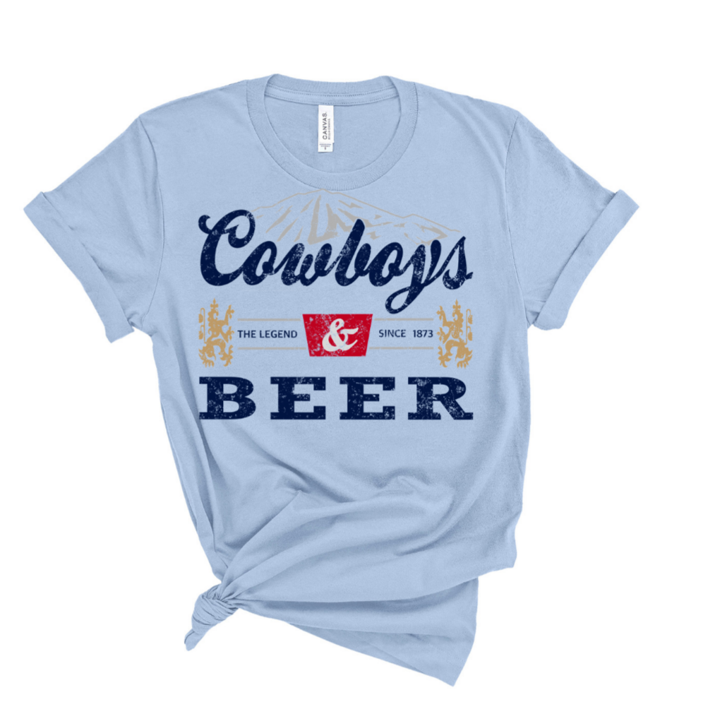 Cowboys & beer graphic tee - 4 little hearts