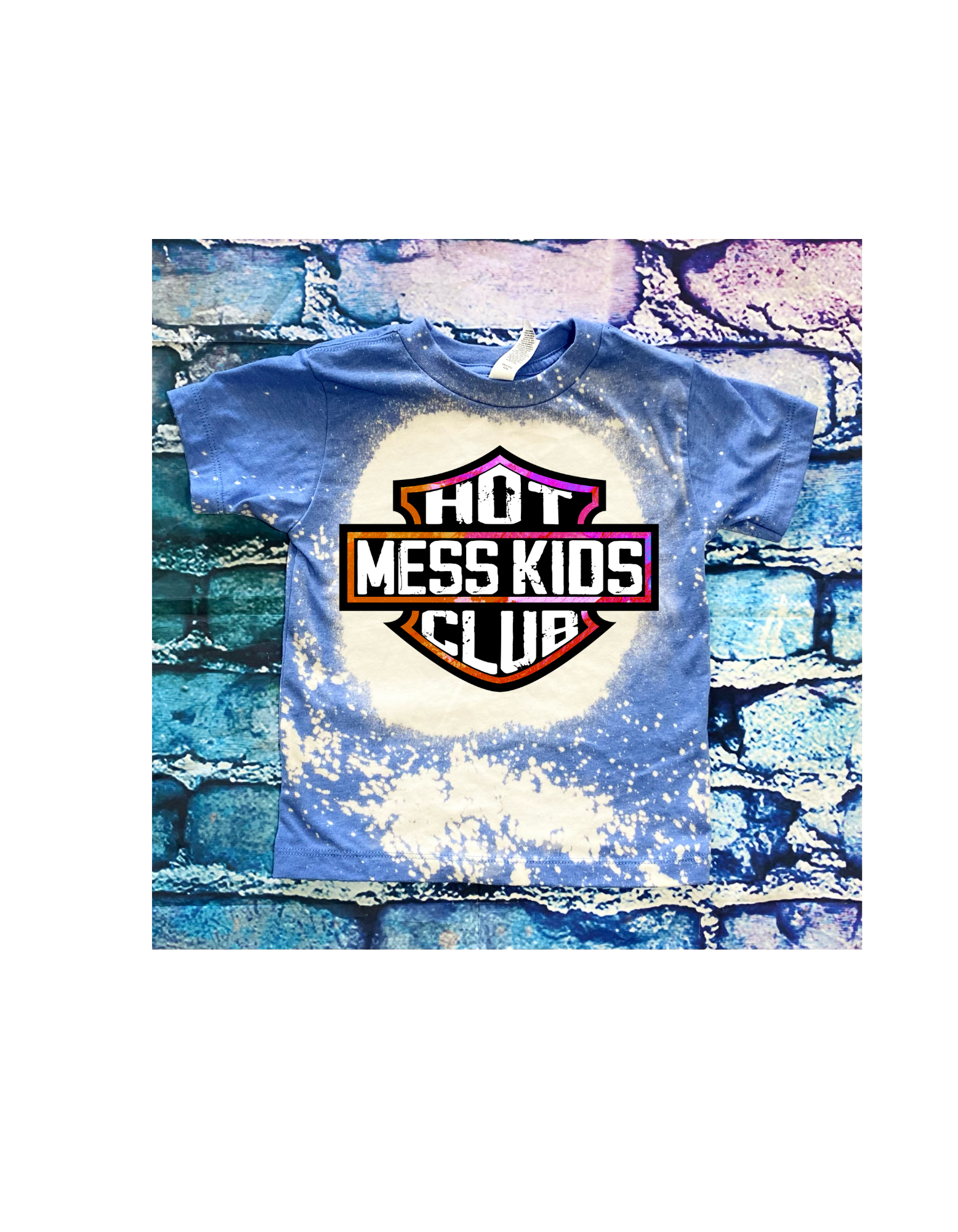 Hot mess kids club tee - 4 little hearts