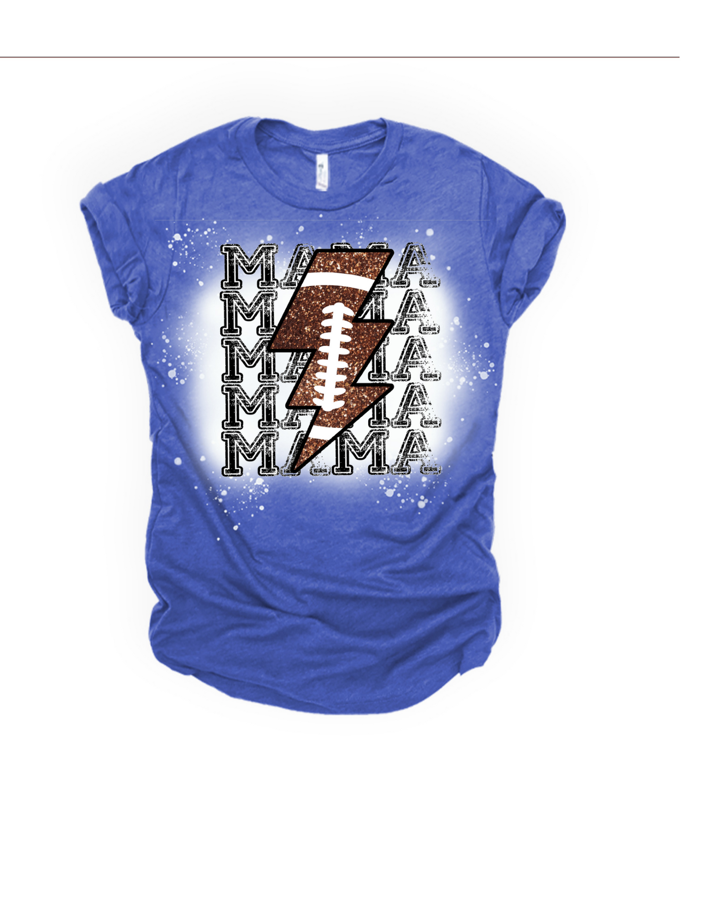 Football mama bleached tee