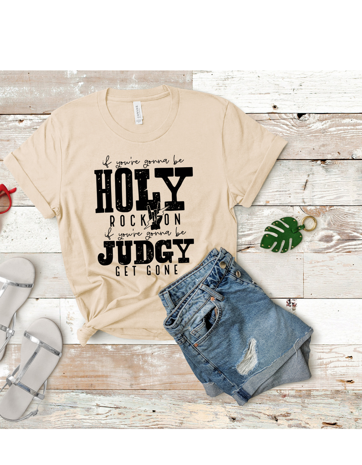 If your gonna be holy rock on graphic tee