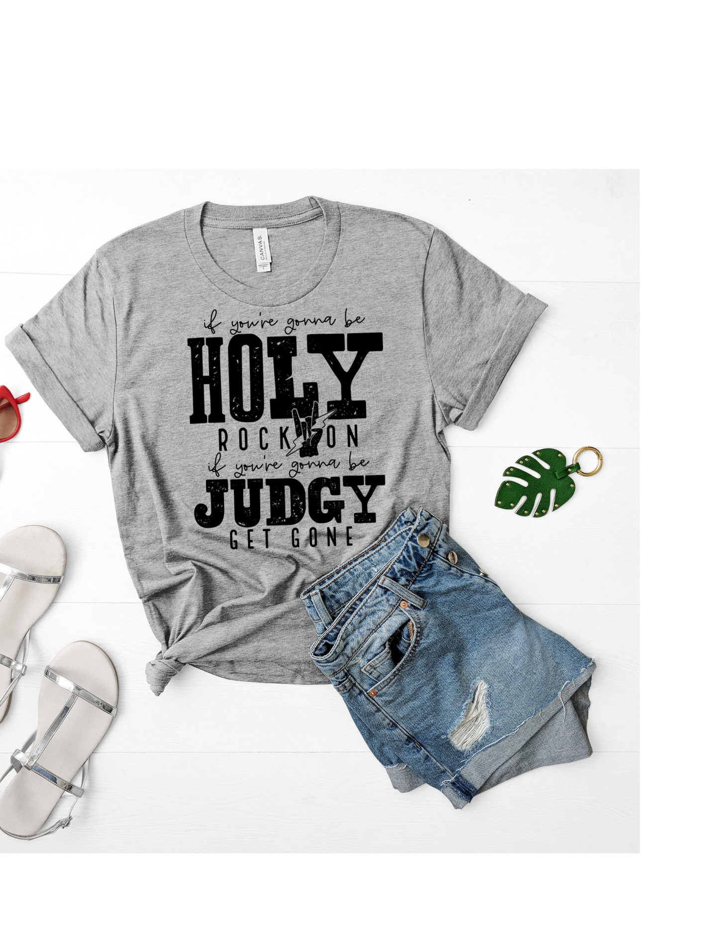 If your gonna be holy rock on graphic tee