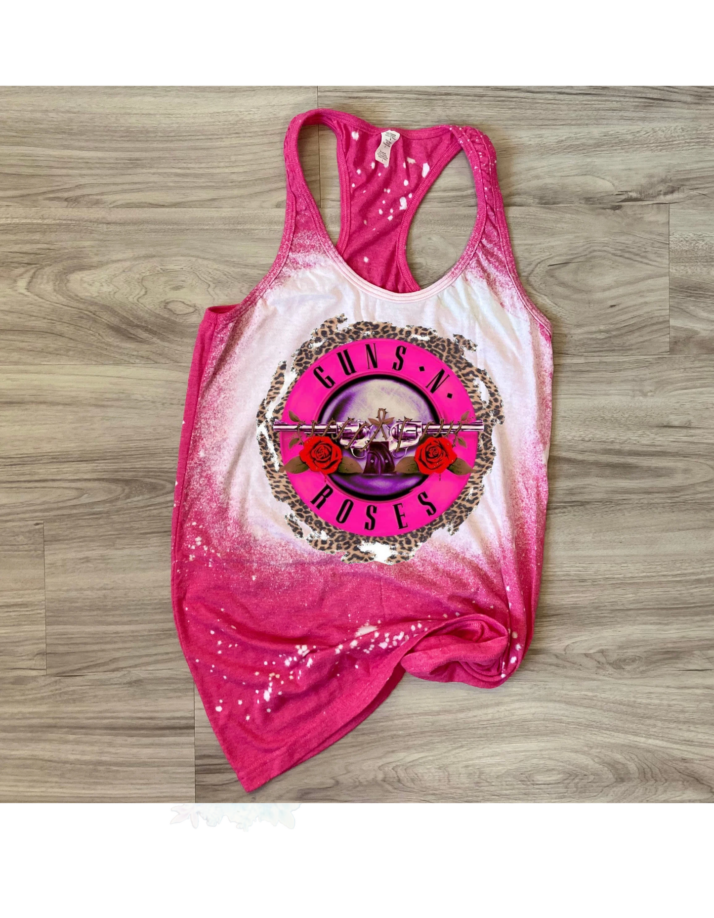 guns n roses racerback bleached tank top