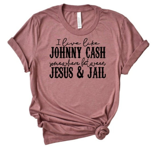 I live like johnny cash tee - 4 little hearts