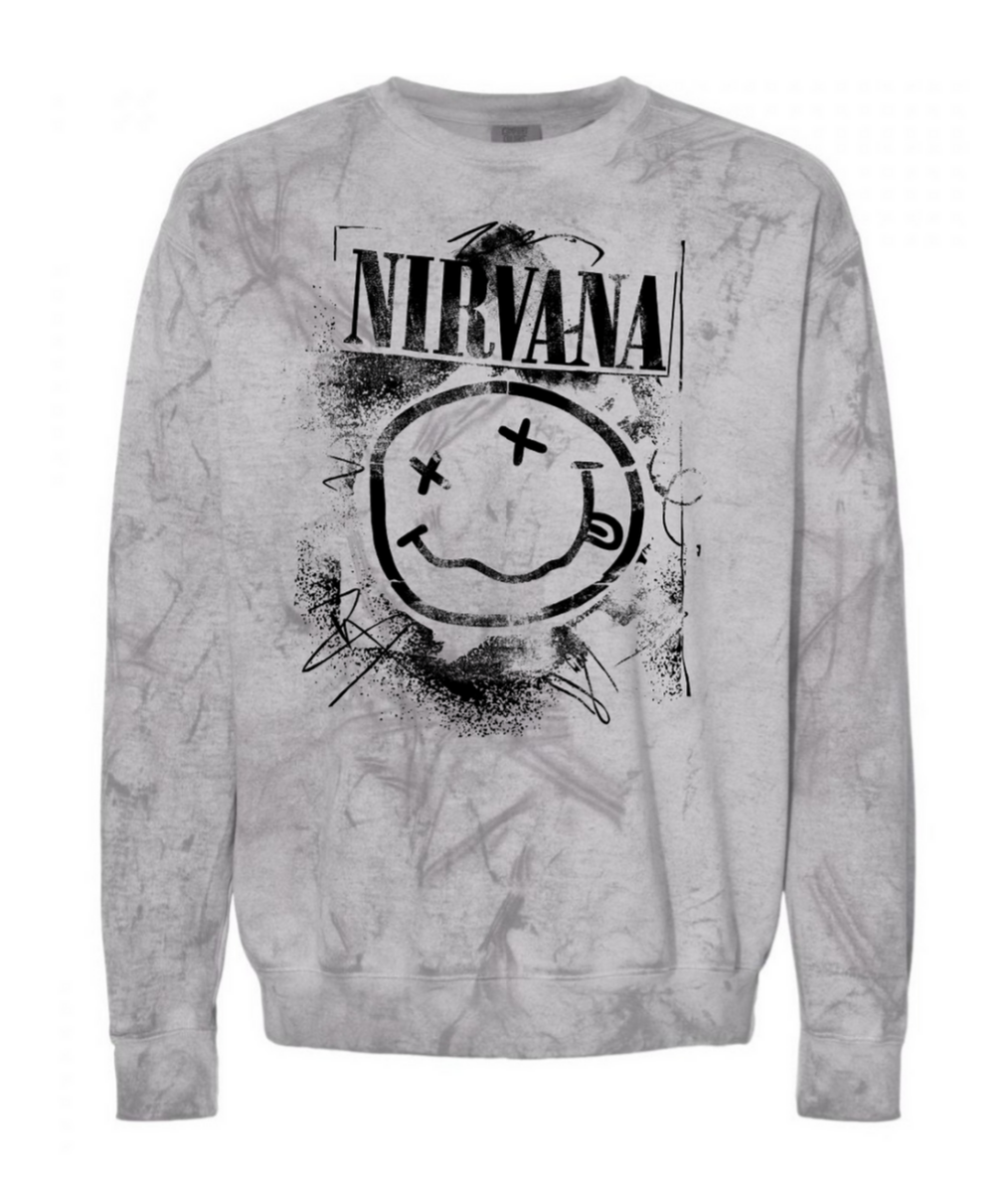 Nirvana tie dye crewneck - 4 little hearts