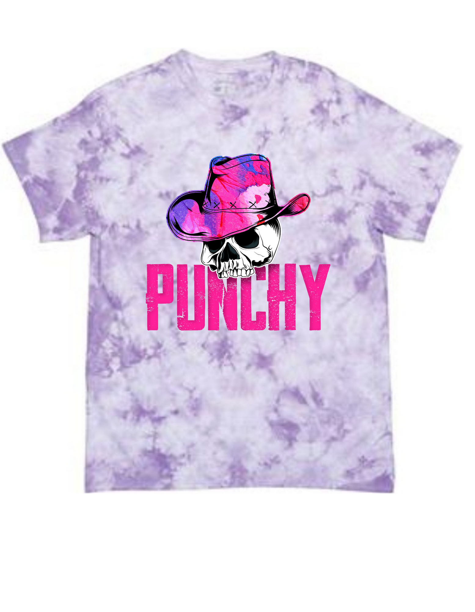 Punchy skeleton tie dye tee - 4 little hearts