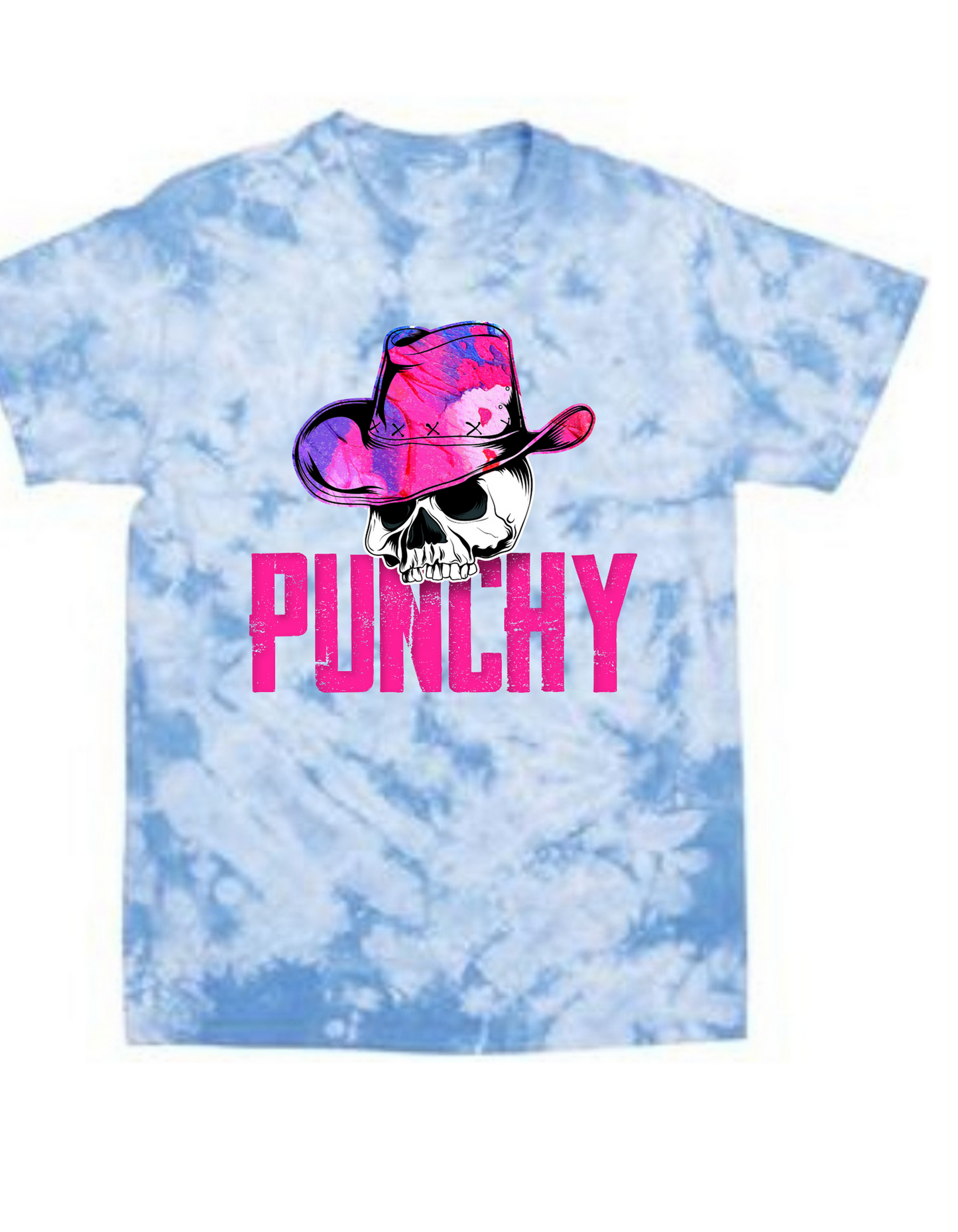 Punchy skeleton tie dye tee - 4 little hearts